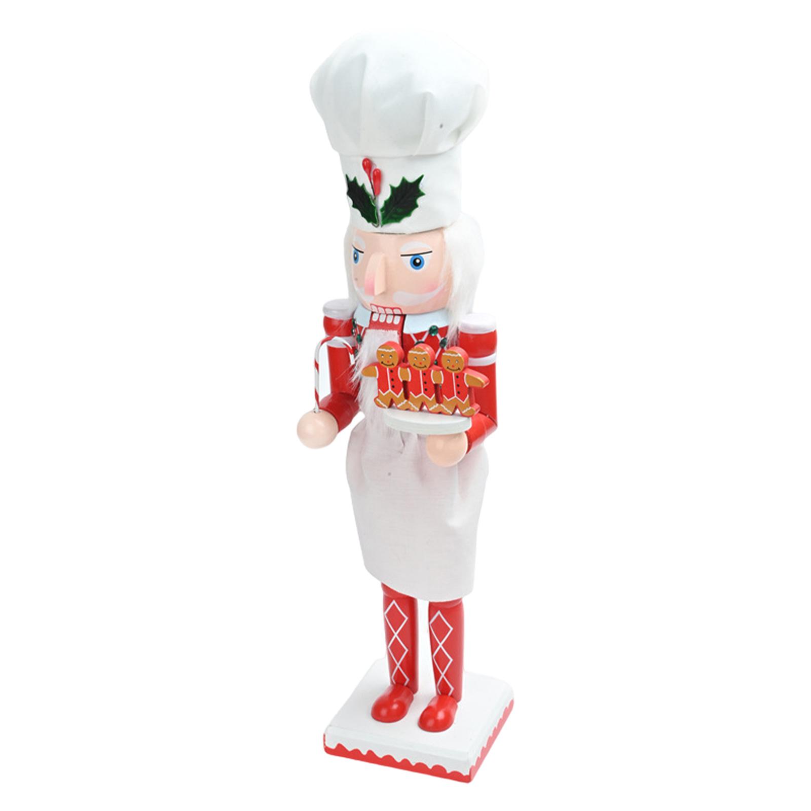 Nutcracker Figurine - クリスマス・ナッツクラッカーの木製置物。家のリビング、テーブル、暖炉の上、棚、机、パーティーなどに飾るのに最適。
