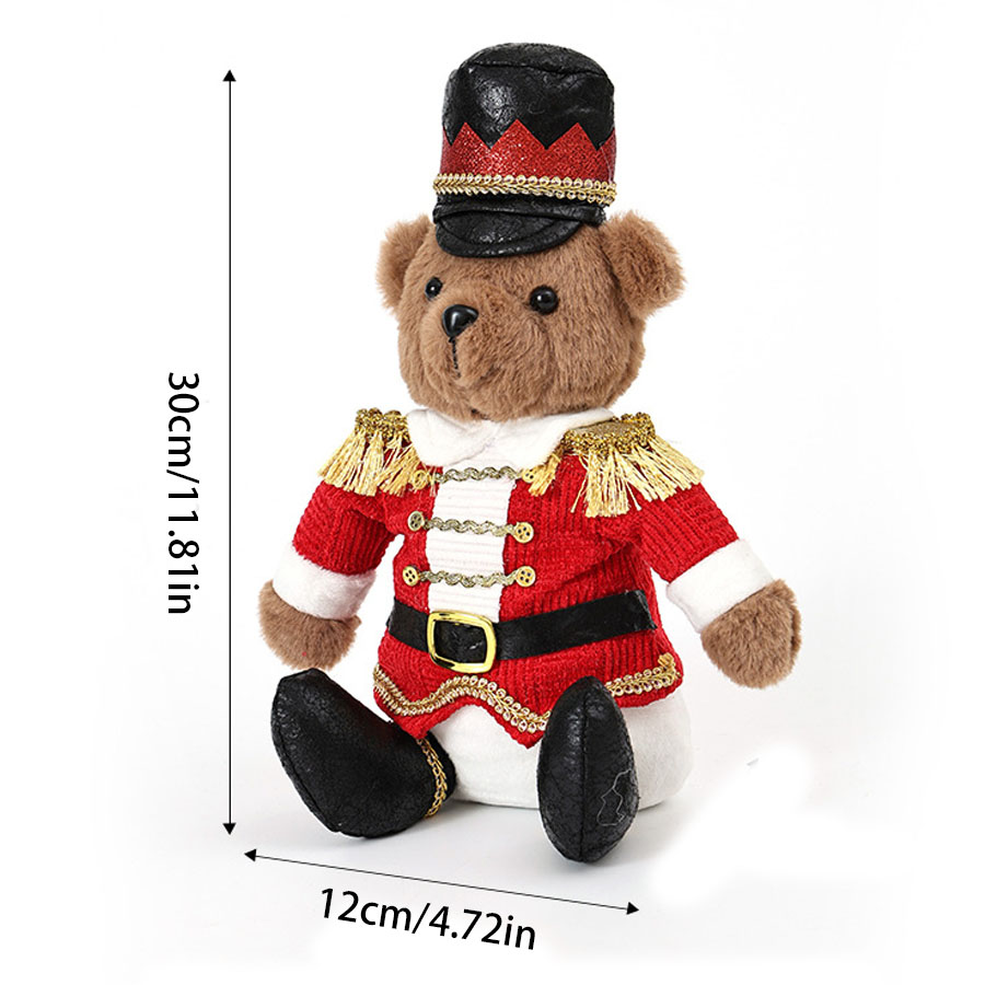 クリスマス・ソルジャー・ベア・ドール、くるみ割り人形、座った - Nutcracker Figurine のレビューと価格