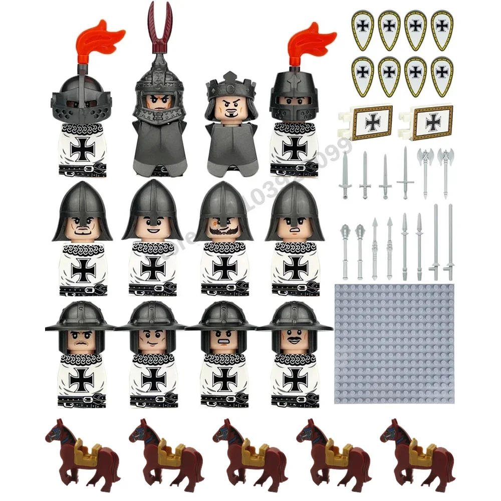 中世ヨーロッパ、諸国、兵士、騎士、騎兵、戦馬、組み立てブロッ - Lego Set Technic のレビューと価格