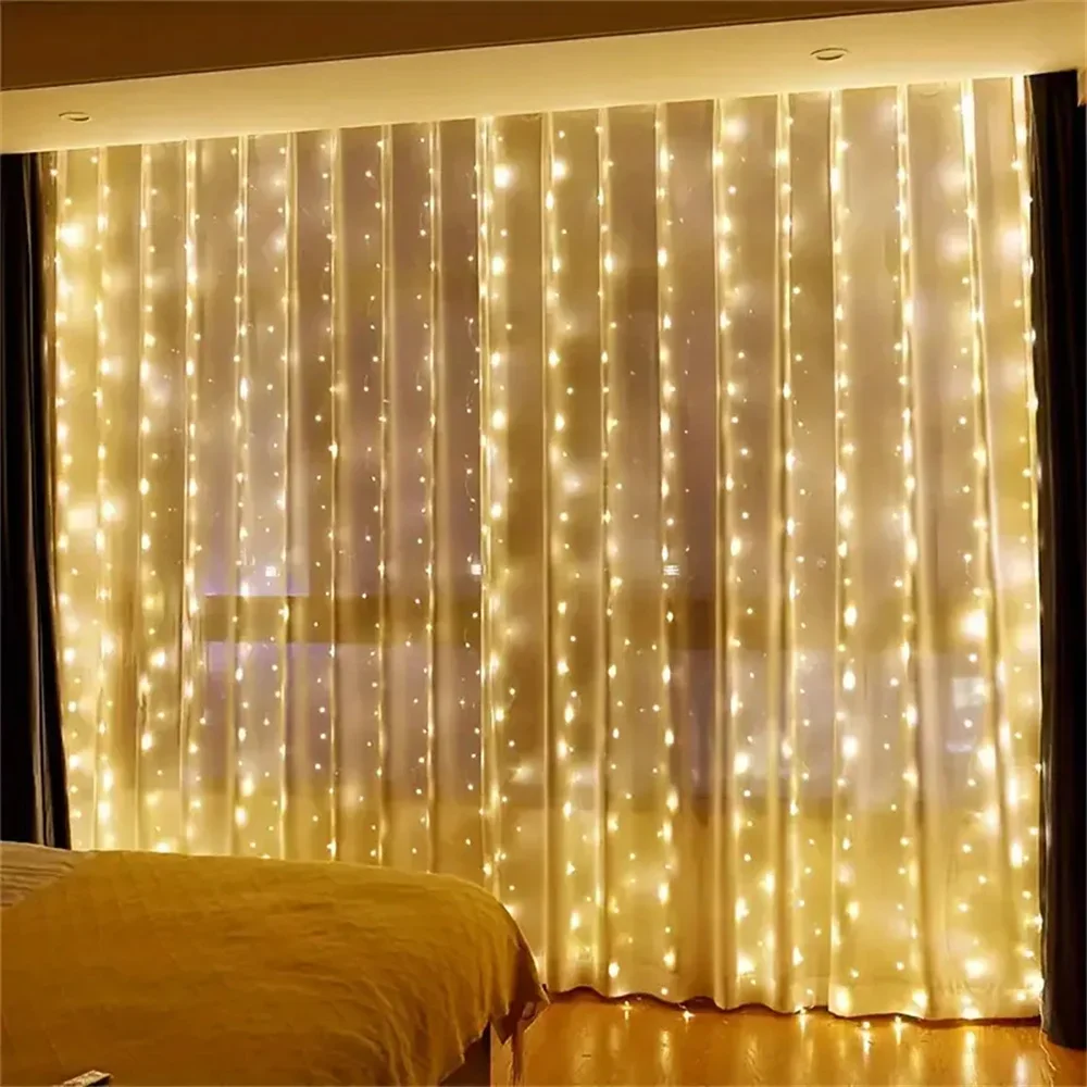電池式 3/6m カーテン型 LED ストリングライト ガー - Led Fairy String Lights のレビューと価格